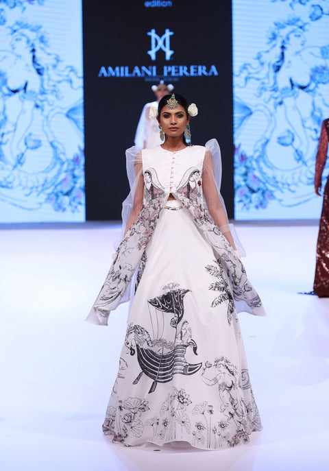Devi Printed Skirt With Bukrum
